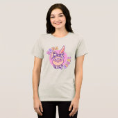 Momma Bunny Osterhase Kopf Tri-Blend Shirt (Vorderseite voll)