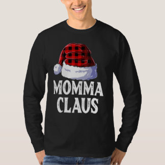 Momma Claus Santa Hut Weihnachten Rot Kariert Pass T-Shirt