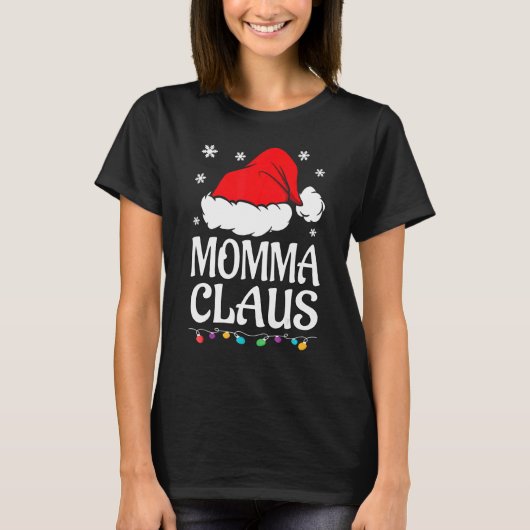 Momma Claus Shirt Weihnachts Pajama Familie Matchi (Vorderseite)