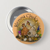 Momma Clucks Farm Fresh Eggs Button (Vorne & Hinten)