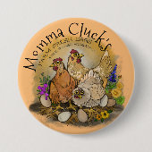 Momma Clucks Farm Fresh Eggs Button (Vorderseite)