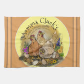 Momma Clucks Farm Fresh Eggs Geschirrtuch (Horizontal)