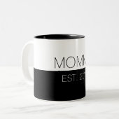 Momma Established | Elegante Geschenke für die Jun Zweifarbige Tasse (Vorderseite Links)
