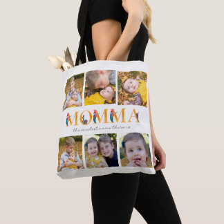 Momma Floral Custom Foto Tulips Einkaufstasche Tasche