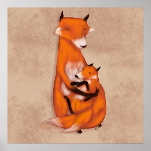 Momma Fox und Baby Poster (Vorne)