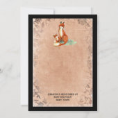 Momma Fox und Baby Watercolor Babydusche Einladung (Rückseite)