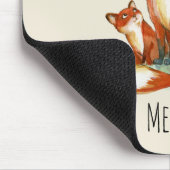 Momma Fox und Baby Watercolor Illustration Mousepad (Ecke)