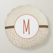 Momma Fox und Baby Watercolor Illustration Rundes Kissen (Rückseite)