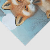 Momma Fox und Babys Seidenpapier (Ausschnitt)