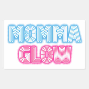 Momma Glow Rechteckiger Aufkleber