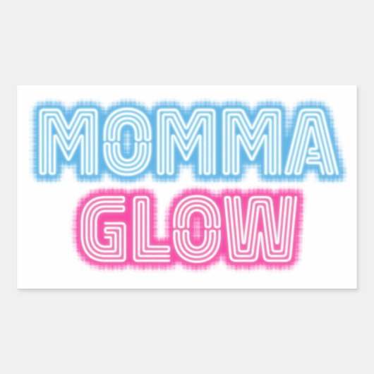 Momma Glow Rechteckiger Aufkleber (Vorderseite)
