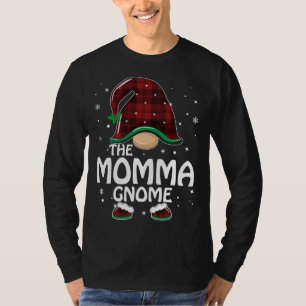 Momma Gnome Buffalo Kariert Matching Family Christ T-Shirt
