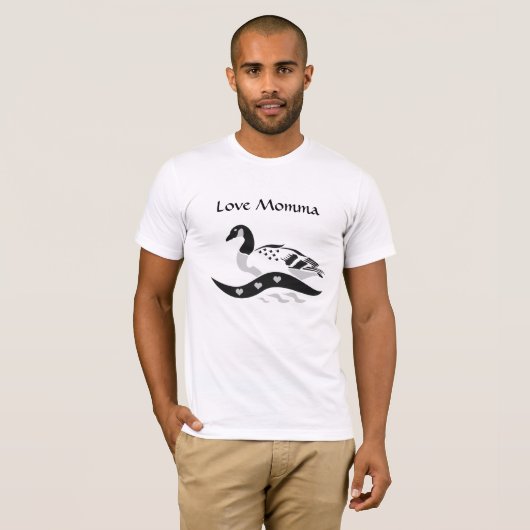 Momma Goose Schwimmen T-Shirt (Vorne ganz)