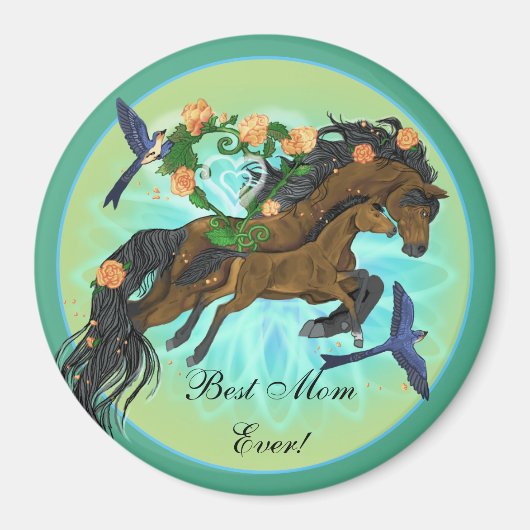 Momma Horse and foto Magnet (Vorne)