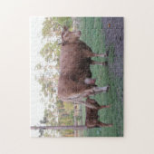 Momma Kuh und Calf Puzzle (Vertikal)