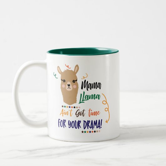 Momma Lamadramawort-Kunst-Tasse Zweifarbige Tasse (Links)