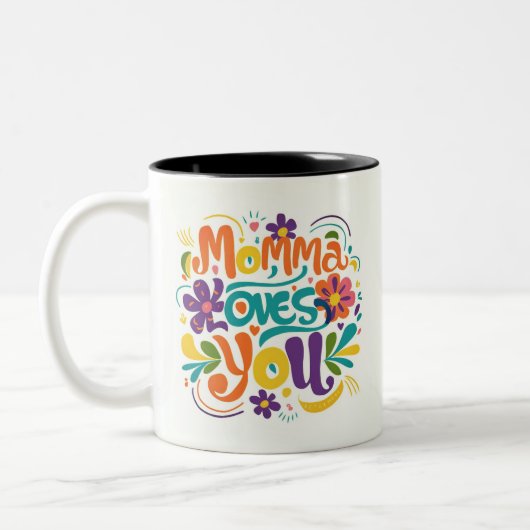 Momma Lieben Zweifarbige Tasse (Links)