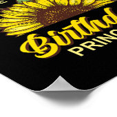 Momma of the Birthday Girl Sonnenblumenmatching Poster (Ecke)