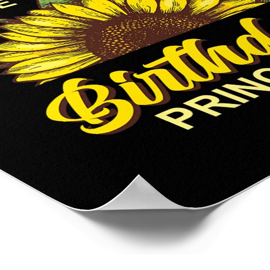 Momma of the Birthday Girl Sonnenblumenmatching Poster (Ecke)