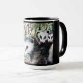Momma Opossum und Babies Tasse (VorderseiteRechts)