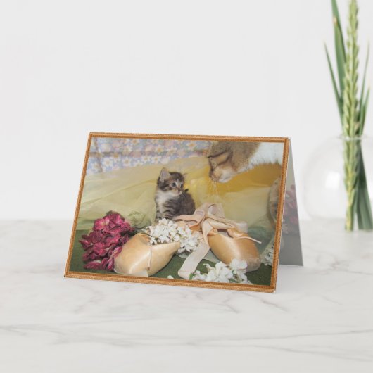 Momma Uhren über mich - Katze / Kätzchenkarte Karte (Vorderseite)