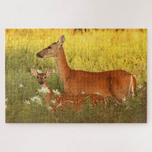Momma und Baby Deer Puzzle (Horizontal)