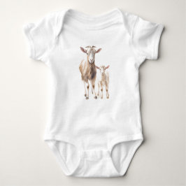 Momma und Baby Goat Kid, Babydusche, Babygeschenk Baby Strampler