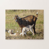 Momma und Baby Goats Puzzle (Horizontal)