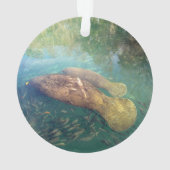 Momma und Baby Manatee - Acrylschmuck Ornament (Rückseite)