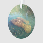 Momma und Baby Manatee - Acrylschmuck Ornament (Vorderseite)