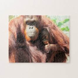 Momma und Baby Orangutan Puzzle