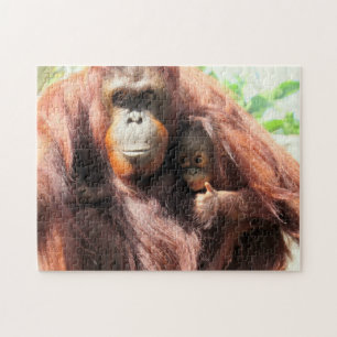 Momma und Baby Orangutan Puzzle