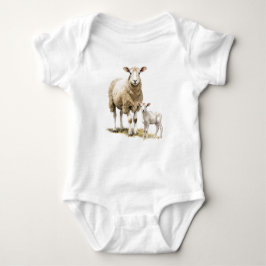 Momma und Baby Sheep, Lamm, Baby Geschenk Baby Strampler