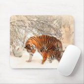 Momma und Baby Tigers Mousepad (Mit Mouse)
