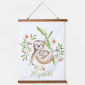 Momma- und Babyschwellen Wandteppich Mit Holzrahmen (Vorderseite)