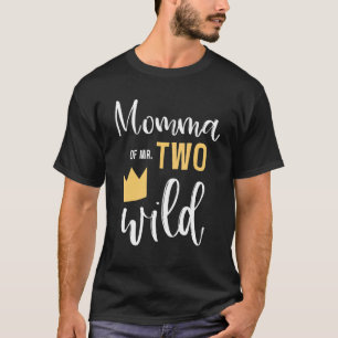 Momma von Two Wild 2. Geburtstag Party Dinge matt T-Shirt