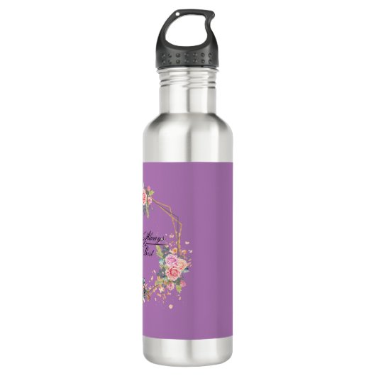 Momma weiß Wasserflasche, rostfreier Stahl, 24 oz Edelstahlflasche (Vorderseite)