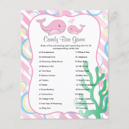 Momma Whale und ihr Baby Girl - Candy Bar Game Flyer