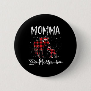 Momma X-mas Elch Santa Familie Matching Pajamas Button