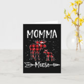 Momma X-mas Elch Santa Familie Matching Pajamas Karte (Gelbe Blume)