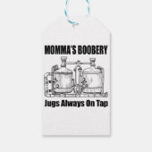 Mommas Boobery Jugs immer Gestochen Geschenkanhänger (Rückseite)