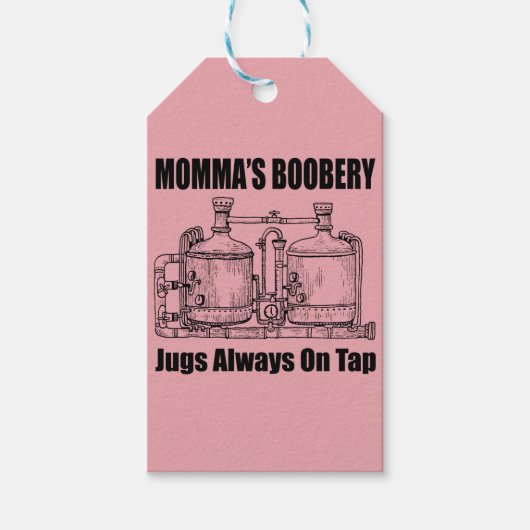 Mommas Boobery Jugs immer Gestochen Geschenkanhänger (Vorderseite)