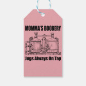 Mommas Boobery Jugs immer Gestochen Geschenkanhänger (Rückseite)