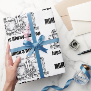 Mommas Boobery Jugs immer Gestochen Geschenkpapier