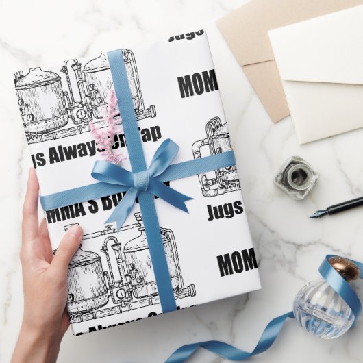Mommas Boobery Jugs immer Gestochen Geschenkpapier (Schenken)