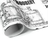 Mommas Boobery Jugs immer Gestochen Geschenkpapier (Rolleneckpunkt)