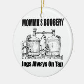 Mommas Boobery Jugs immer Gestochen Keramik Ornament (Links)