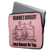 Mommas Boobery Jugs immer Gestochen Laptopschutzhülle (Vorderseite Links)