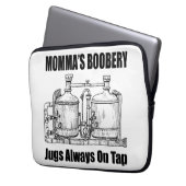 Mommas Boobery Jugs immer Gestochen Laptopschutzhülle (Vorderseite Links)