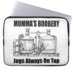 Mommas Boobery Jugs immer Gestochen Laptopschutzhülle